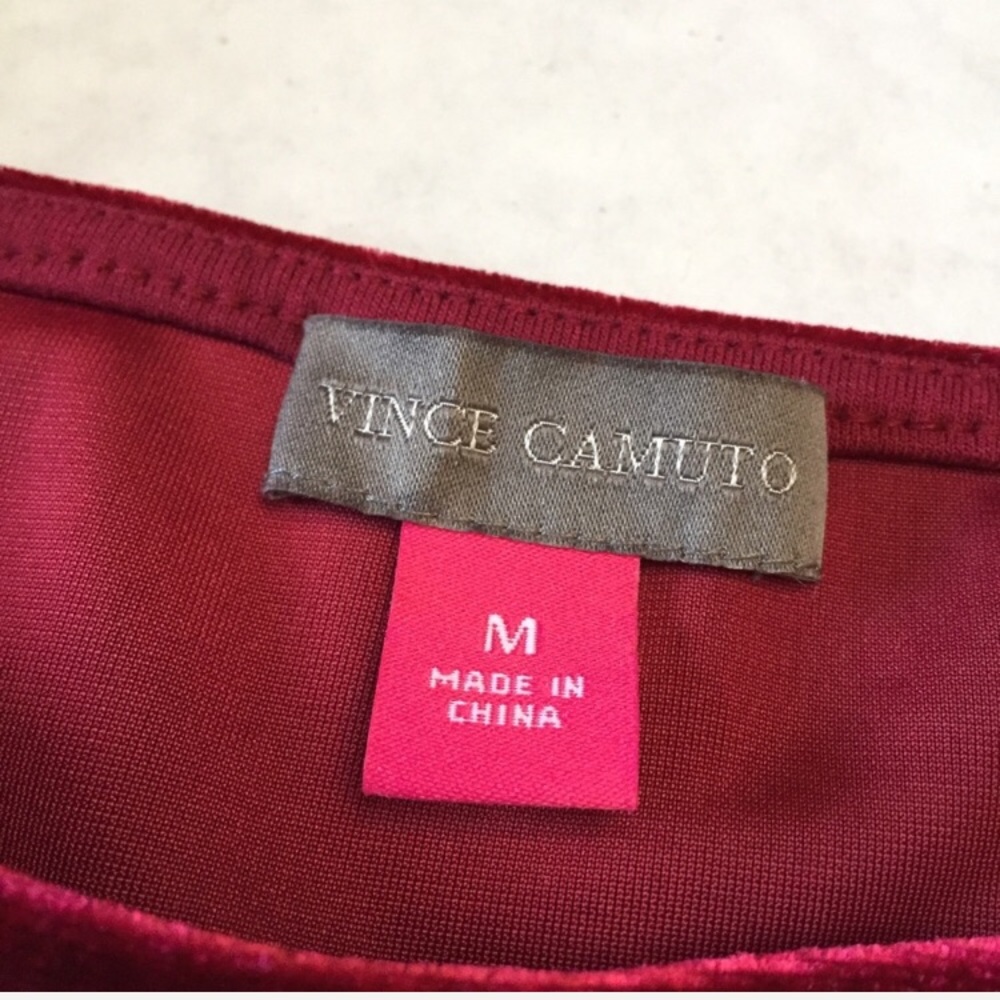 Vince Camuto Cabernet Gold Embellished Top - Picture 4 of 5